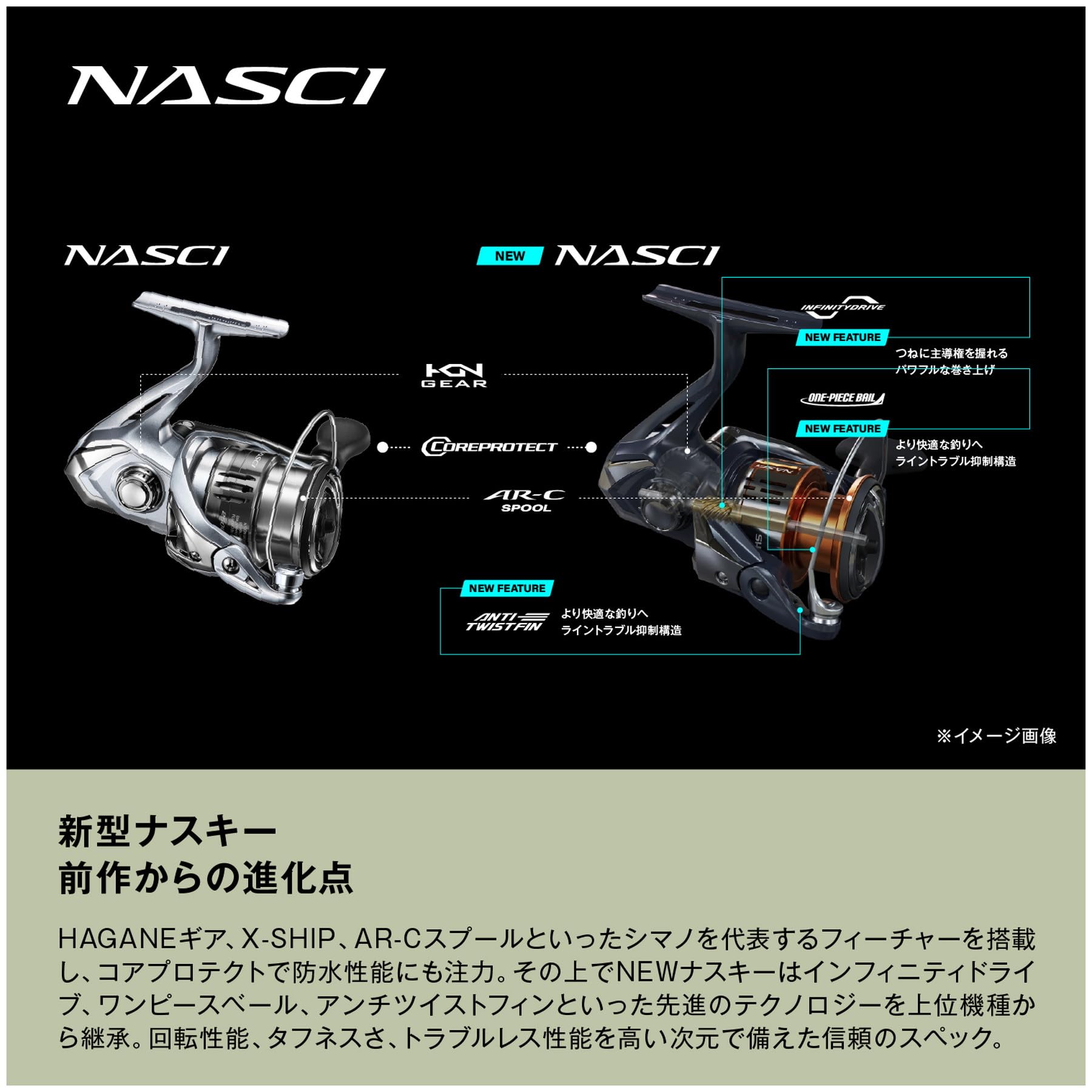 シマノ(SHIMANO) スピニングリール 26ナスキー C3000HG