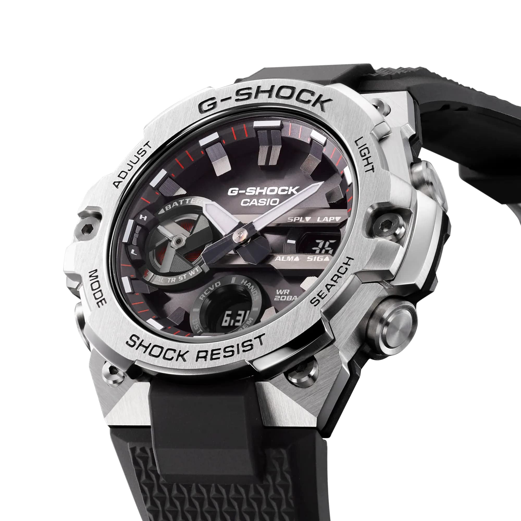 CASIO カシオ G-SHOCK ジーショック Gショック Gスチール G-STEEL Bluetooth 腕時計 時計 メンズ タフソーラー ステンレス GST-B400-1A [並行輸入品]