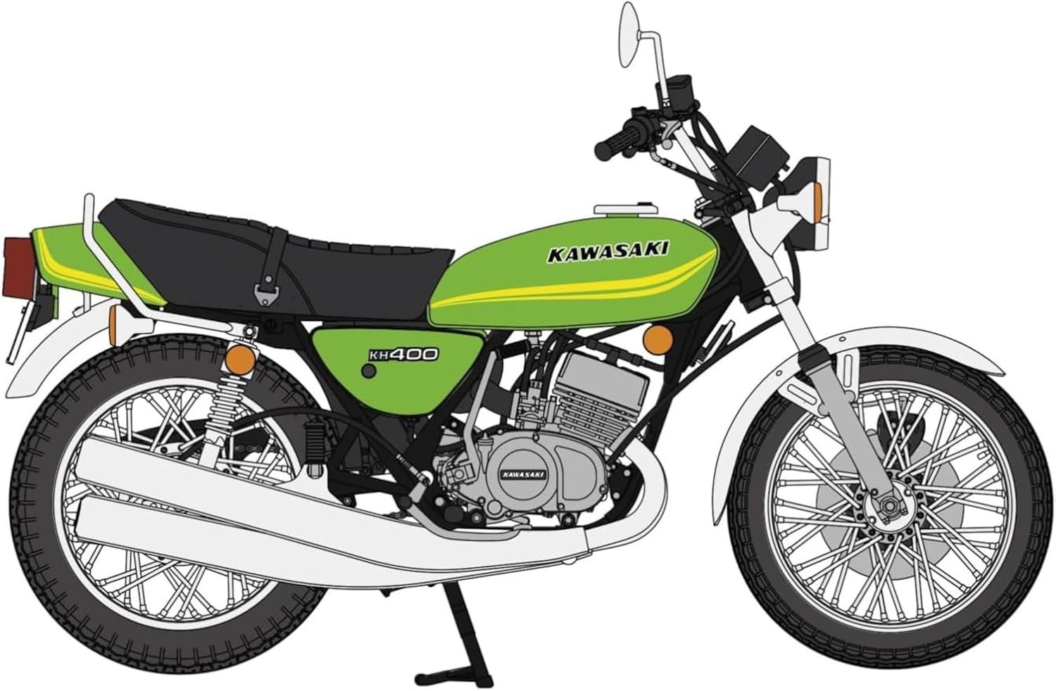 Hasegawa 21782 Kawasaki KH400-A5 1978 Candy Lime Green – BanzaiHobby
