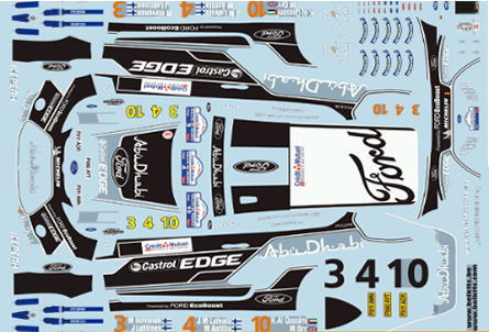 Tabu Design BEL-DEC009 1/24 Fiesta RS Decals - BanzaiHobby