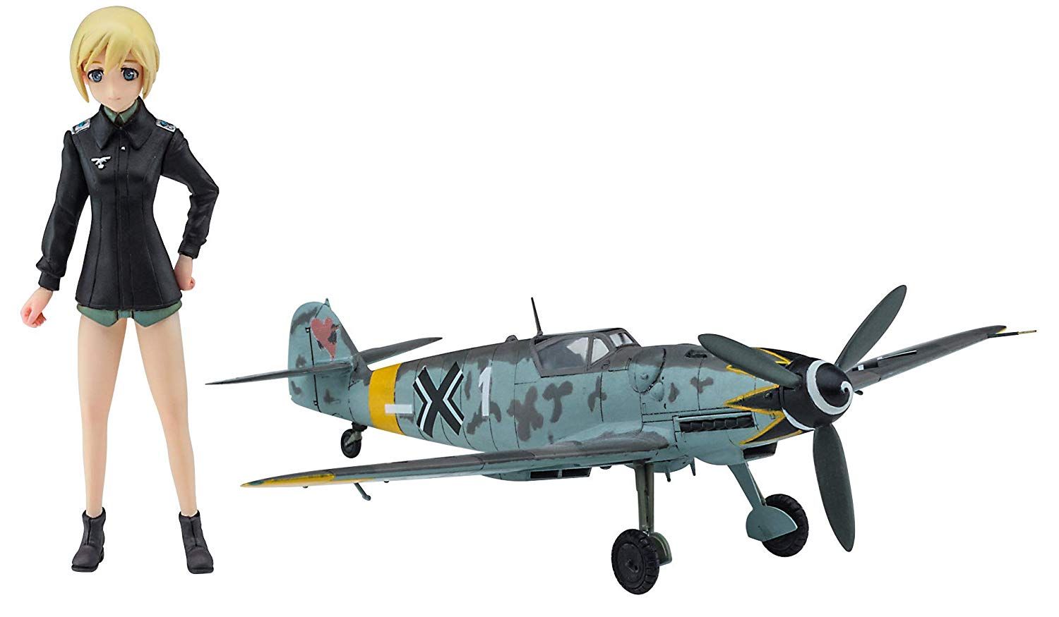 Hasegawa Strike Witches Erica Hartmann w/Messerschmitt Bf109G-6 (1/72) - BanzaiHobby