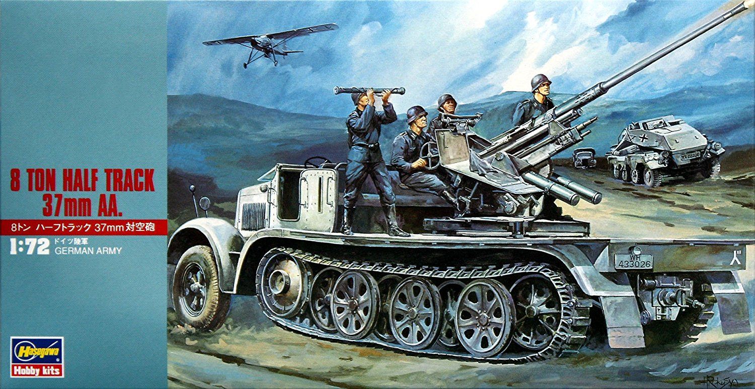Hasegawa 1/72 8 Ton Half Track 37mm AA - BanzaiHobby