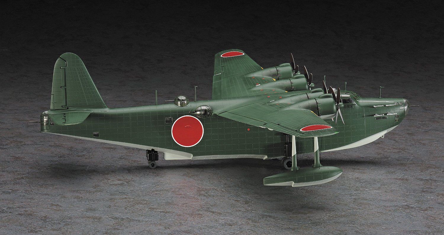 Hasegawa 1/72 Kawanishi H8K2 Not Go Back Again Flying Boat - BanzaiHobby