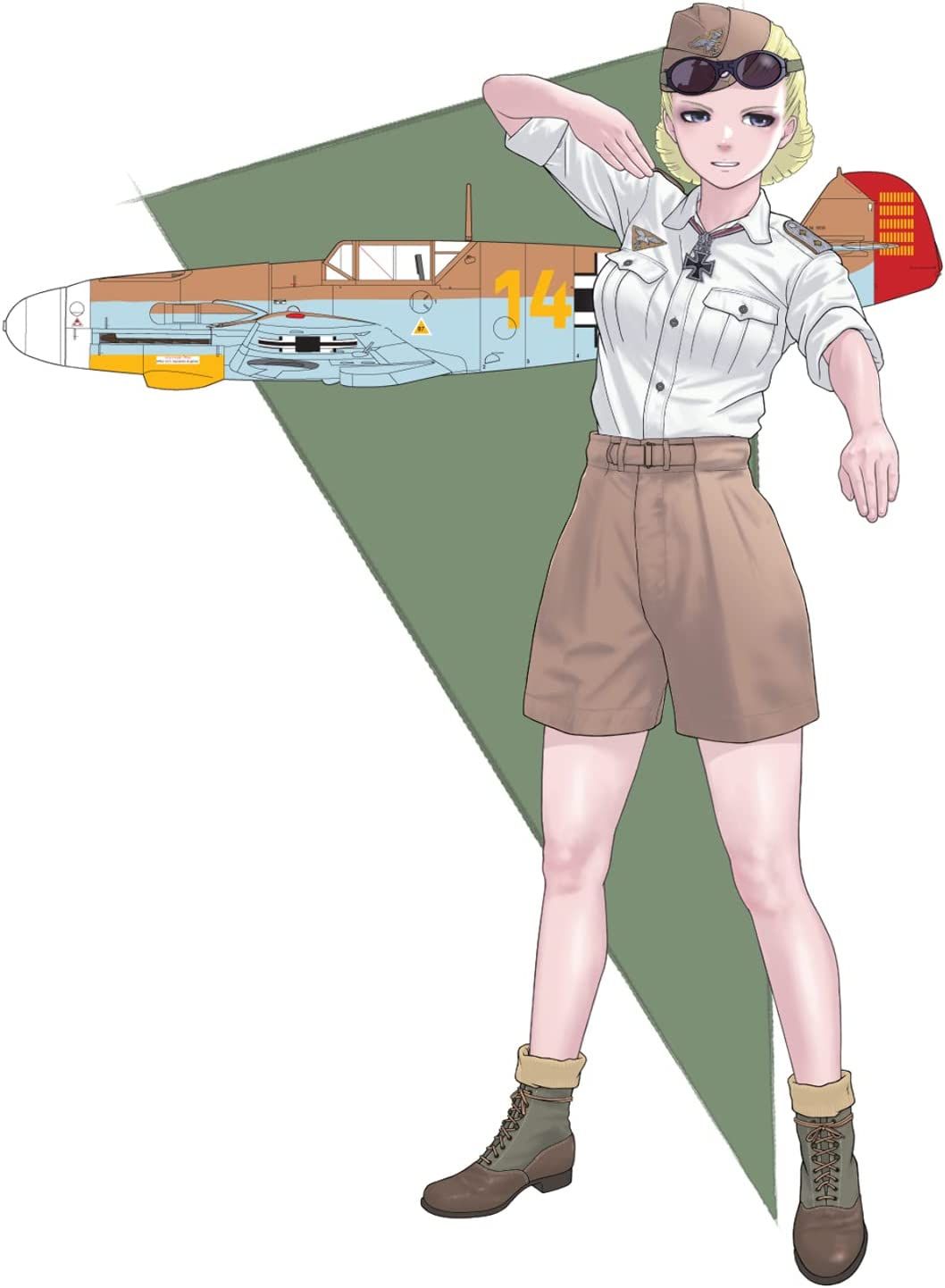 Fine Molds HC8 Rekiso Wotome Rosa w/1/72 Scale Bf109F-4 Trop - BanzaiHobby