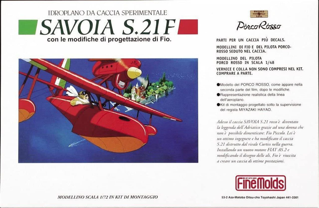 Fine Molds 1/72 Studio Ghibli Porco Rosso Savoia S.21F Seaplane - BanzaiHobby