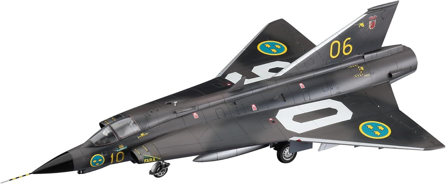 Hasegawa E48 1/72 Swedish Air Force J35F Draken - BanzaiHobby