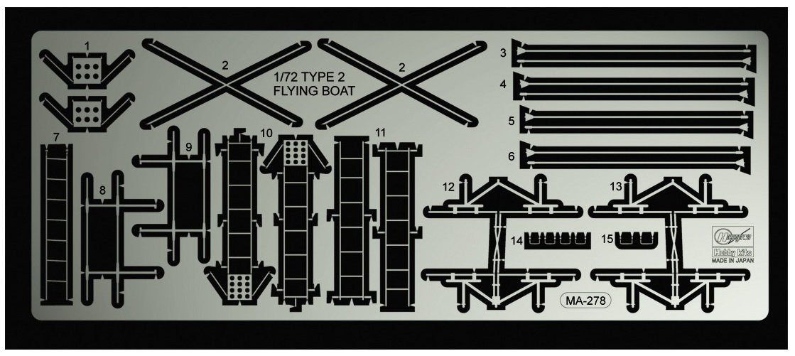 Hasegawa 1/72 Type 2 Large Flying Boat Detail Up Photo-Etched Part - BanzaiHobby