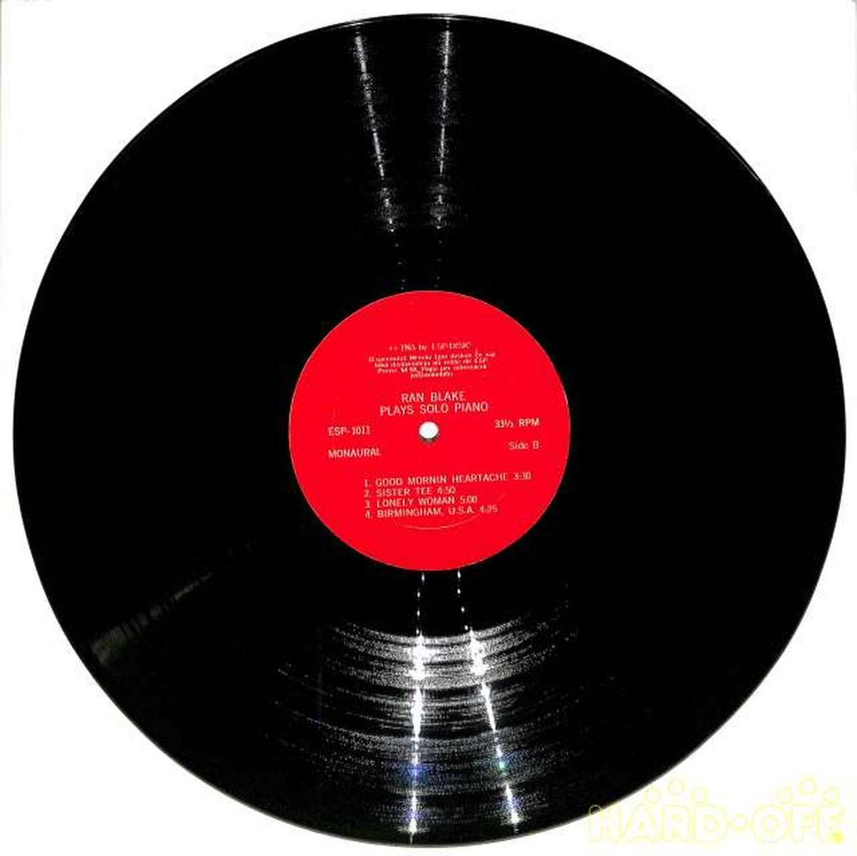 ESP (Import: US) Run Blake "Plays Solo Piano" ESP-DISK 1011 MONO