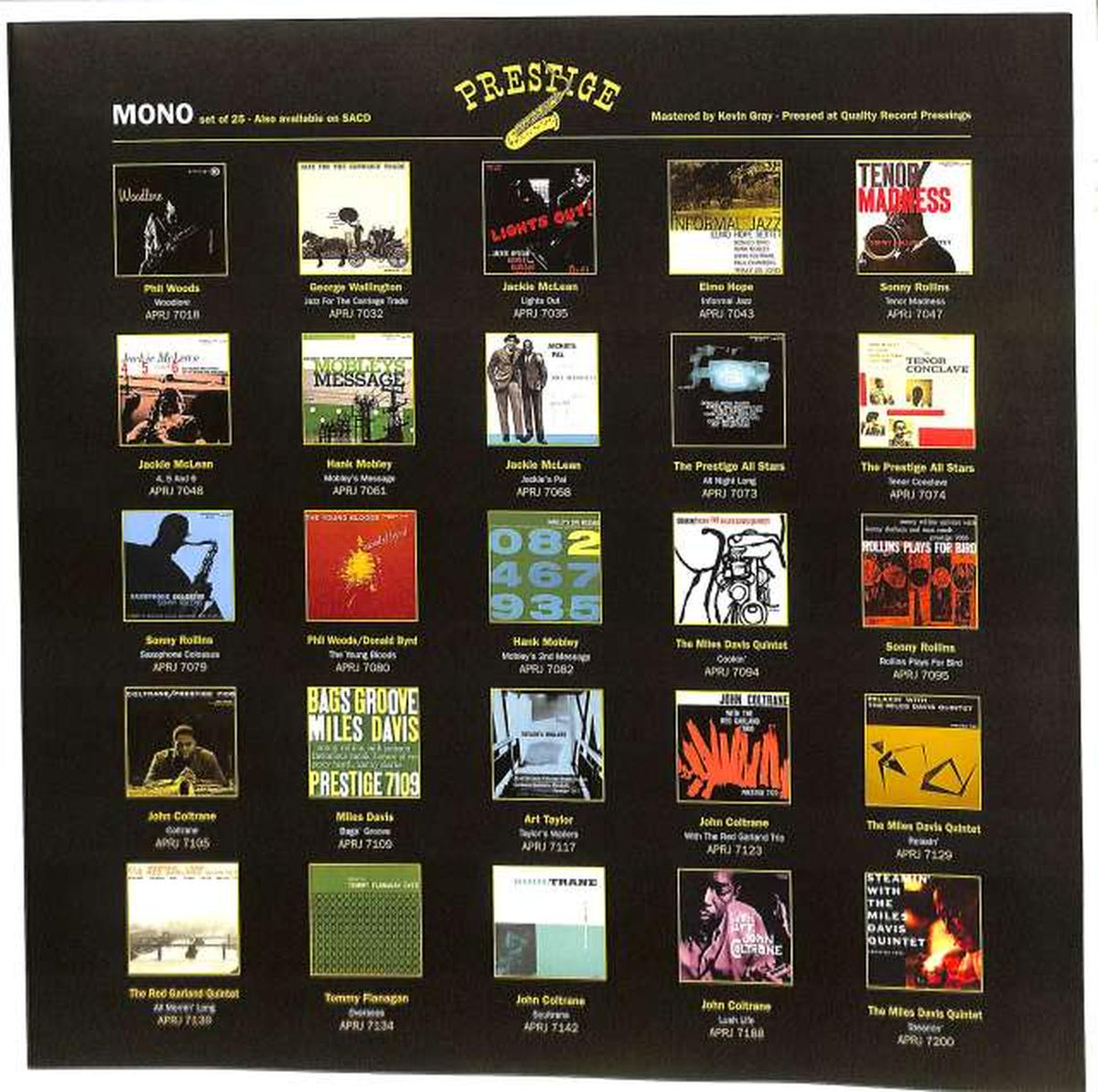 PRESTIGE JOHN COLTRANE APRJ7105