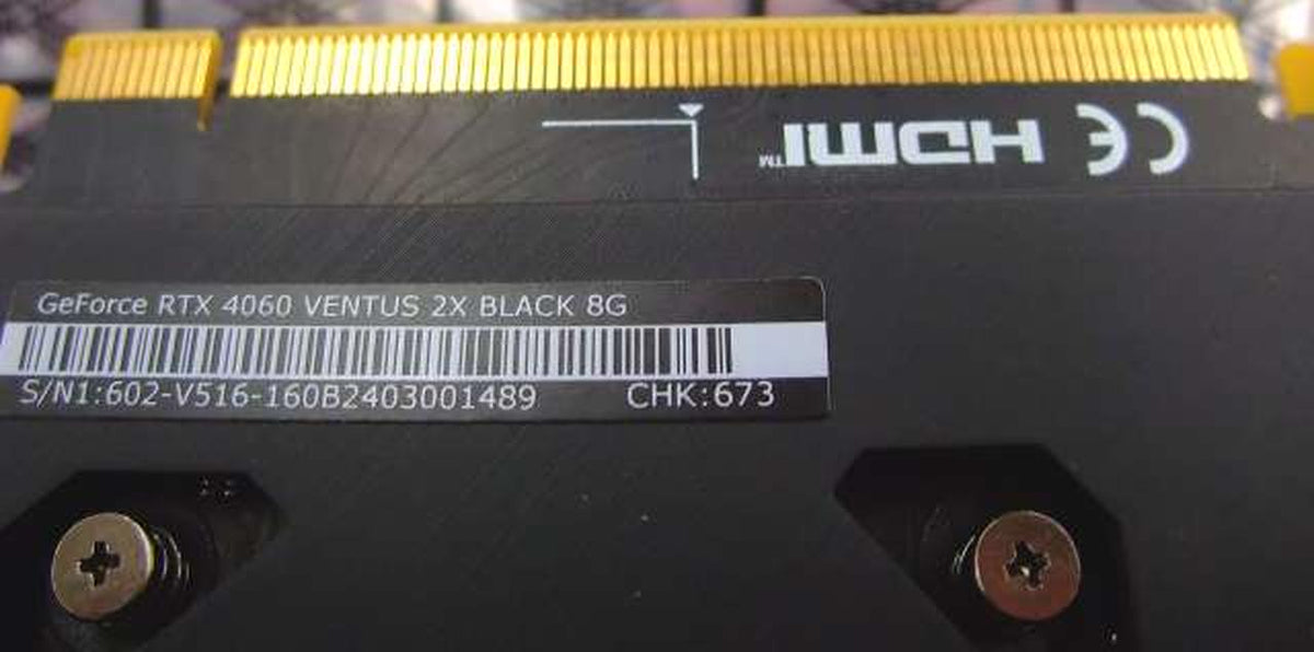 MSI VideoCard RTX4060 VENTUS 2X BLACK 8G
