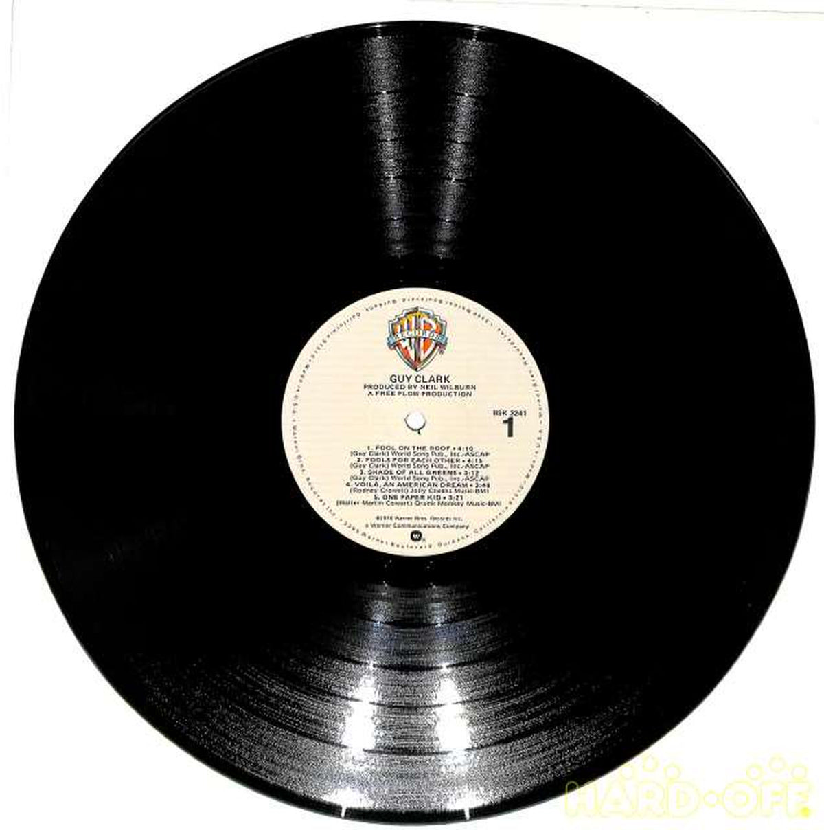 Warner Bros. Guy Clark "Third Album" BSK3241 (Imported, USA)