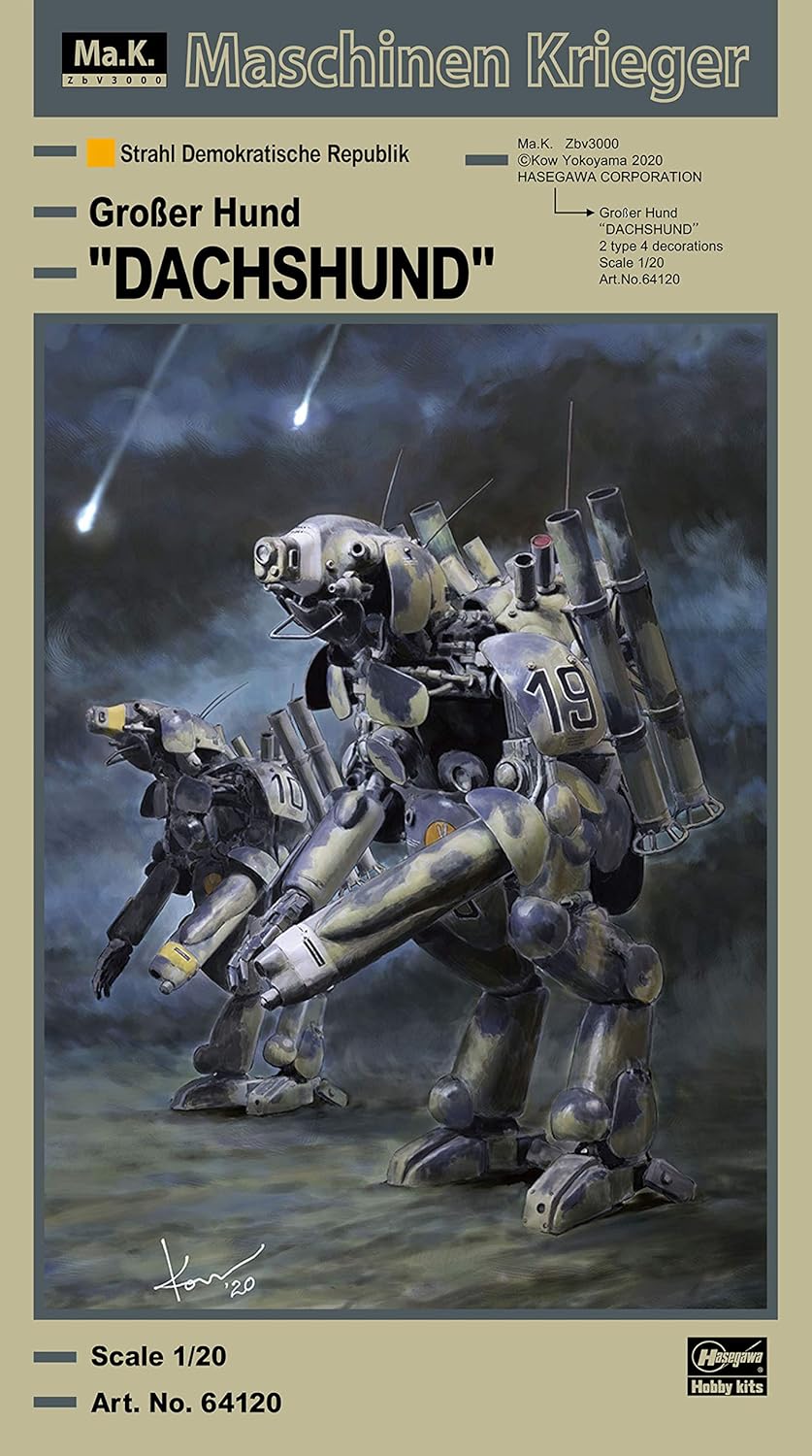 Hasegawa 64120 1/20 Machinen Krieger Humanoid Type Unmanned Interceptor Großer Hund Dachshund - BanzaiHobby
