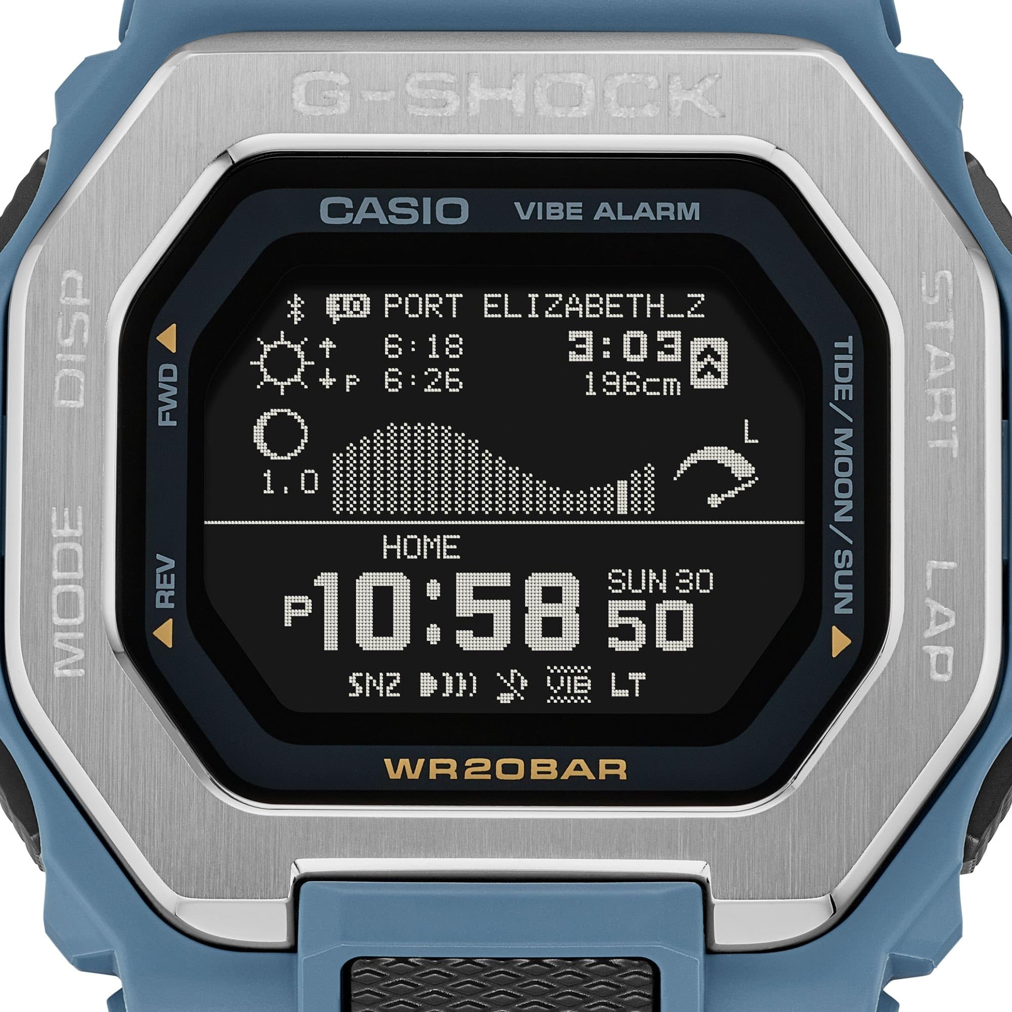 G-Shock G-Lide オーシャンブルー デジタルサーフウォッチ Casio G-Shock G-Lide オーシャンブルー デジタルサーフウォッチ GBX