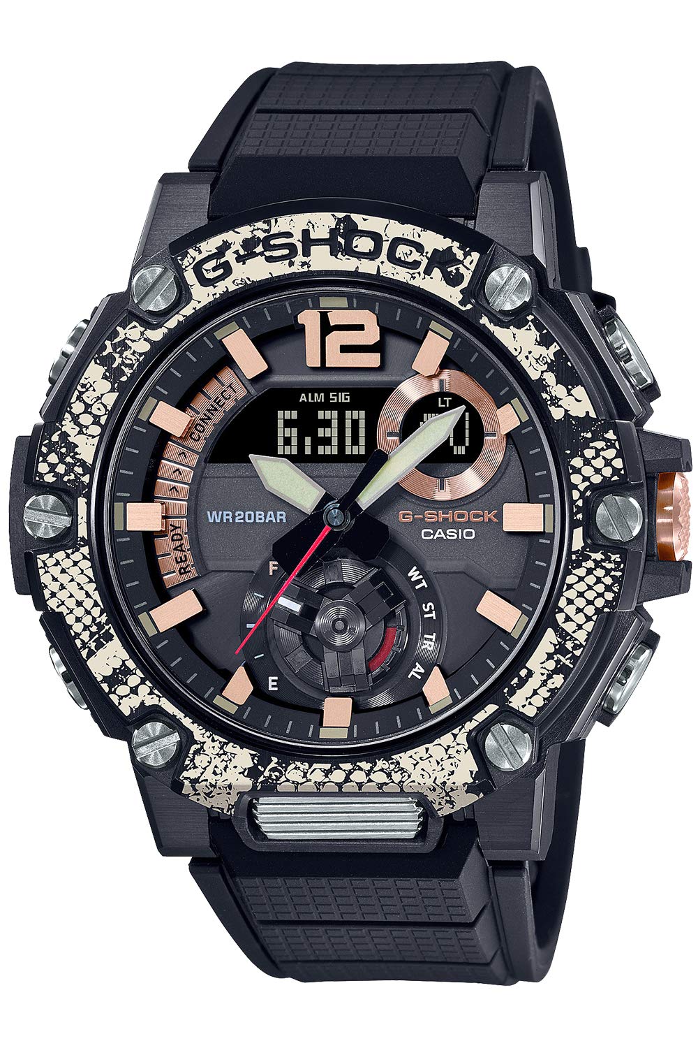 [カシオ] 腕時計 ジーショック 【国内正規品】G-STEEL Bluetooth 搭載 ソーラー カーボンコアガード構造 GST-B300WLP-1AJR メンズ ブラック - BanzaiHobby
