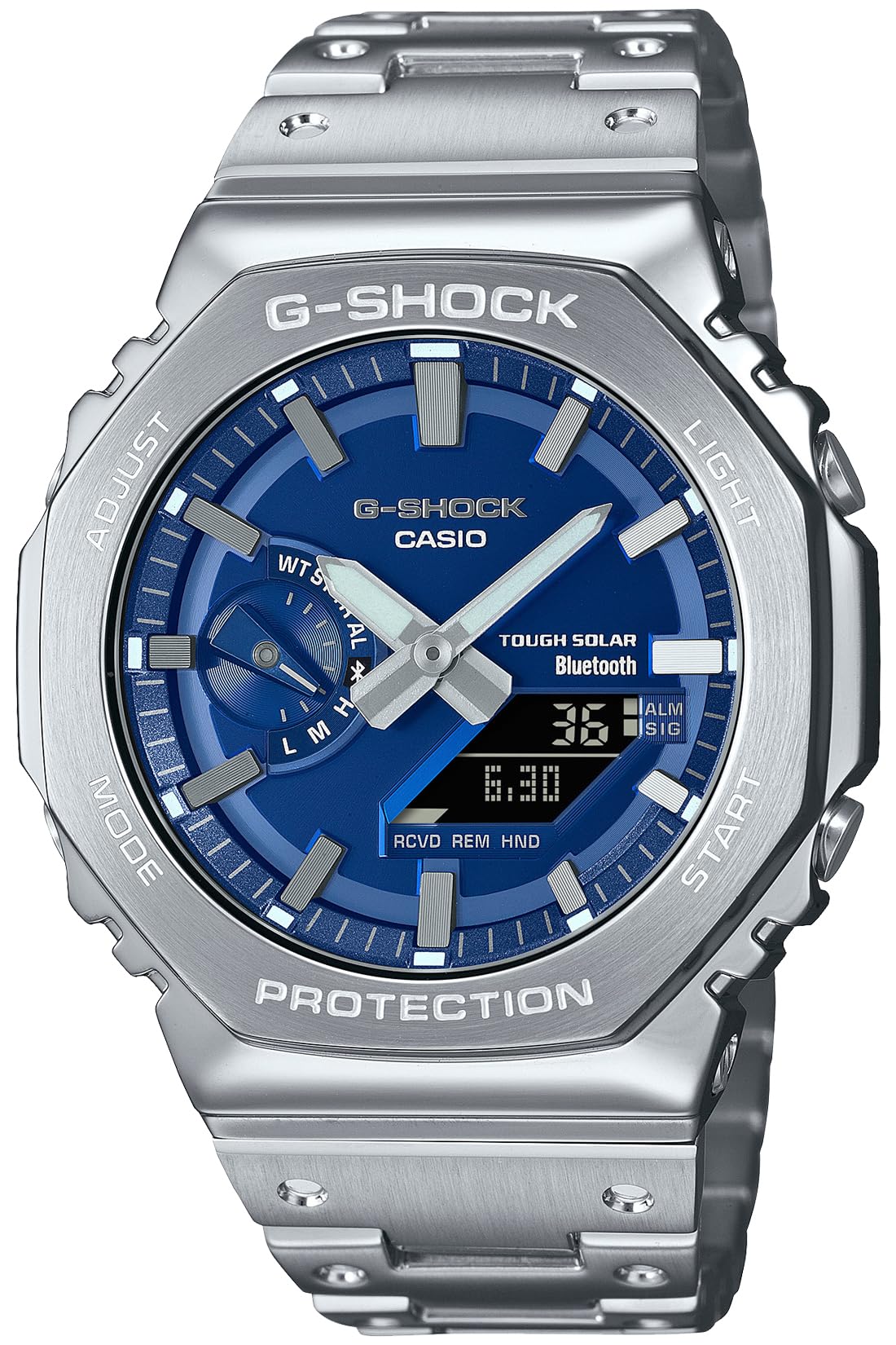 G-Shock [Casio] Watch [Domestic Genuine] Bluetooth Equipped Full Metal Solar GM-B2100AD-2AJF Men's Silver - BanzaiHobby