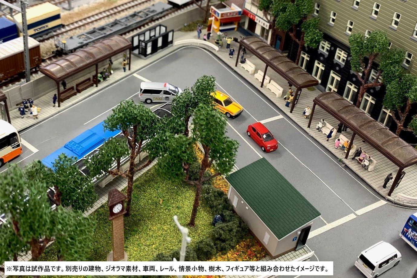 Accesorios de escena TOMYTEC, set de escena de estación 142, A, suministros para dioramas - BanzaiHobby