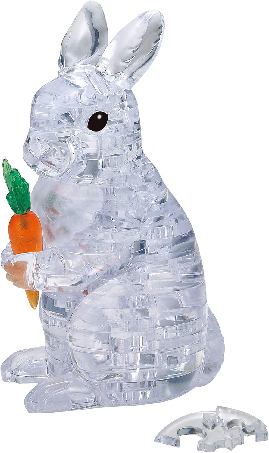 Beverly 50233 Crystal Puzzle Rabbit Clear 43 Pieces