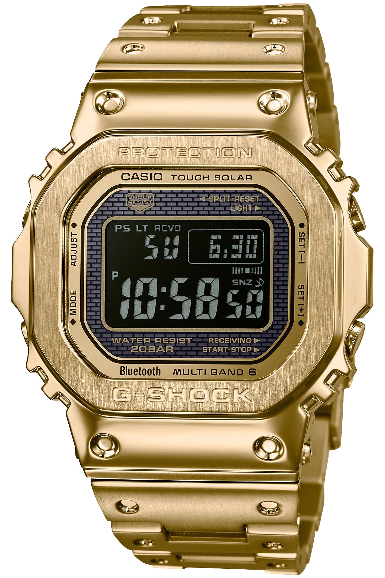 [Casio] G-Shock Watch [Domestic Genuine Product] Equipped with Bluetooth Full Metal Radio Solar GMW-B5000GD-9JF Men's Gold - BanzaiHobby