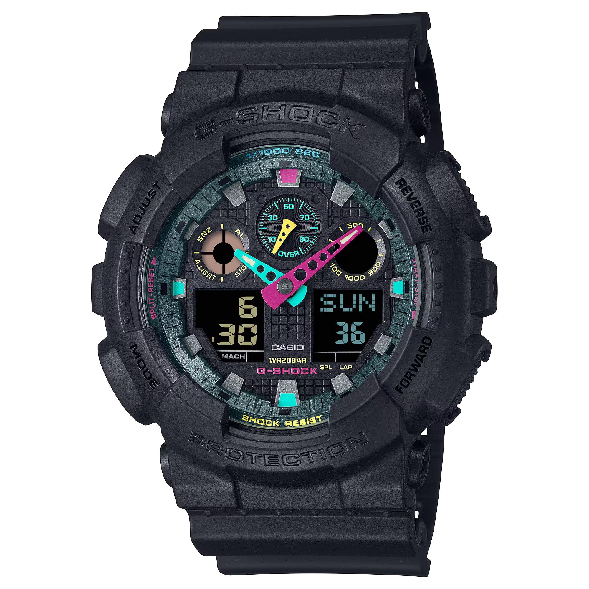 G-Shock GA-100MF-1AER スポーツウォッチ, ブラック///ホワイト, スポーツ。 - BanzaiHobby