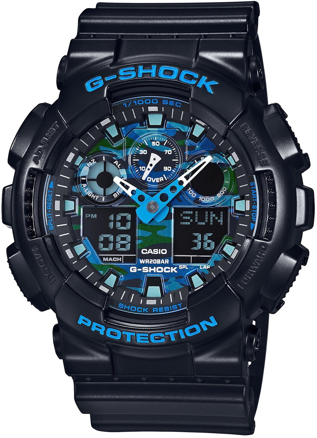 カシオ Gショック G-SHOCK クオーツ メンズ 腕時計 GA-100CB-1A ブルーカモフラ[並行輸入品]