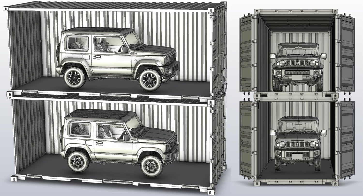 Fujimi 1/24 Car NEXT Series No.1001 20ft Container (Green) - BanzaiHobby