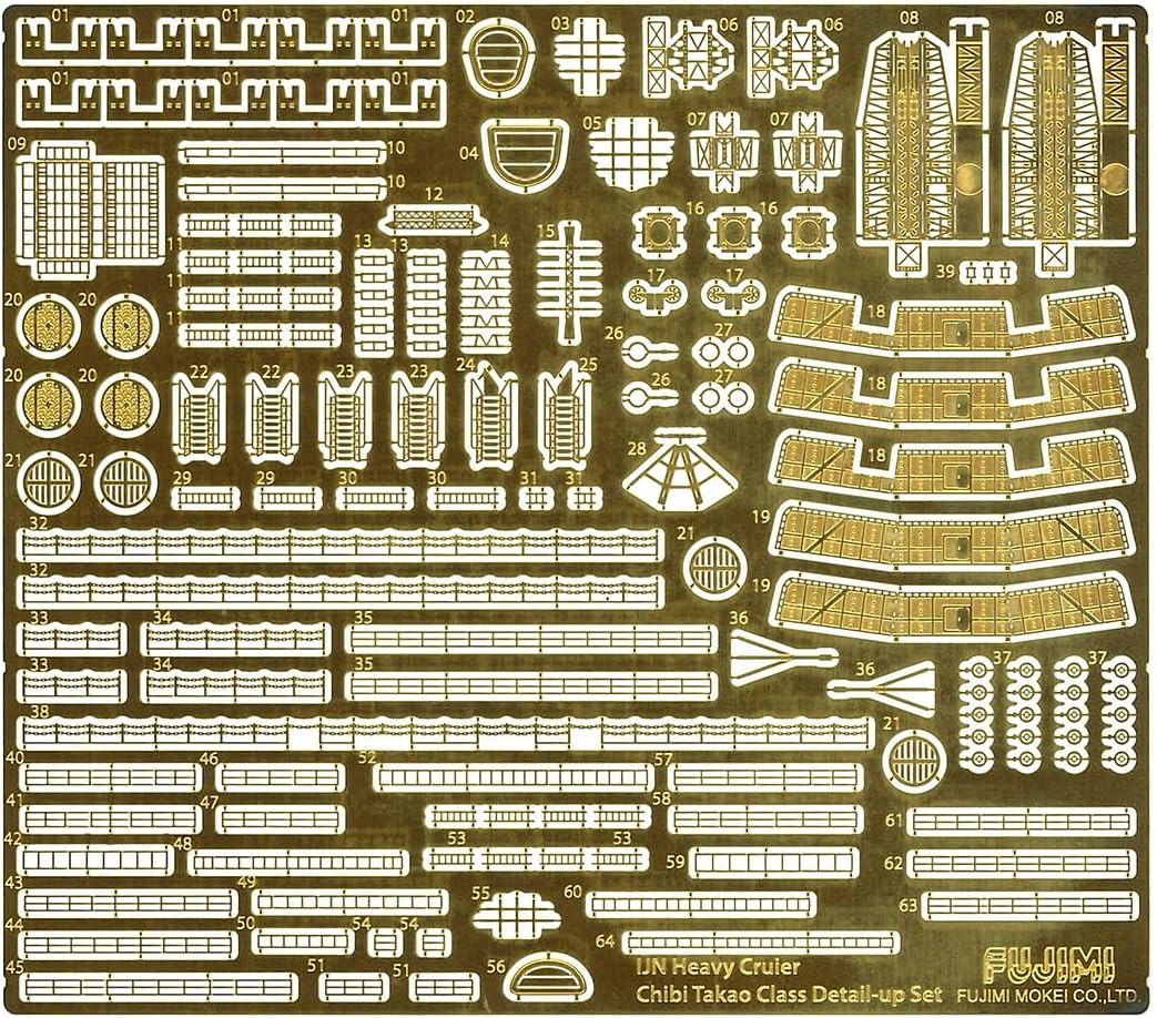 Fujimi Chibi-Maru GUP-24 Chibi-Maru Takao-Class (Takao/Chokai/Atago/Maya) Genuine Etching Parts