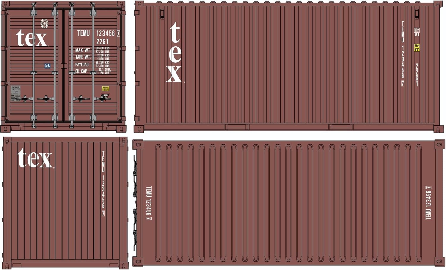 Fujimi 1/24 Car NEXT Series No. 1102 20 ft Dry Container tex