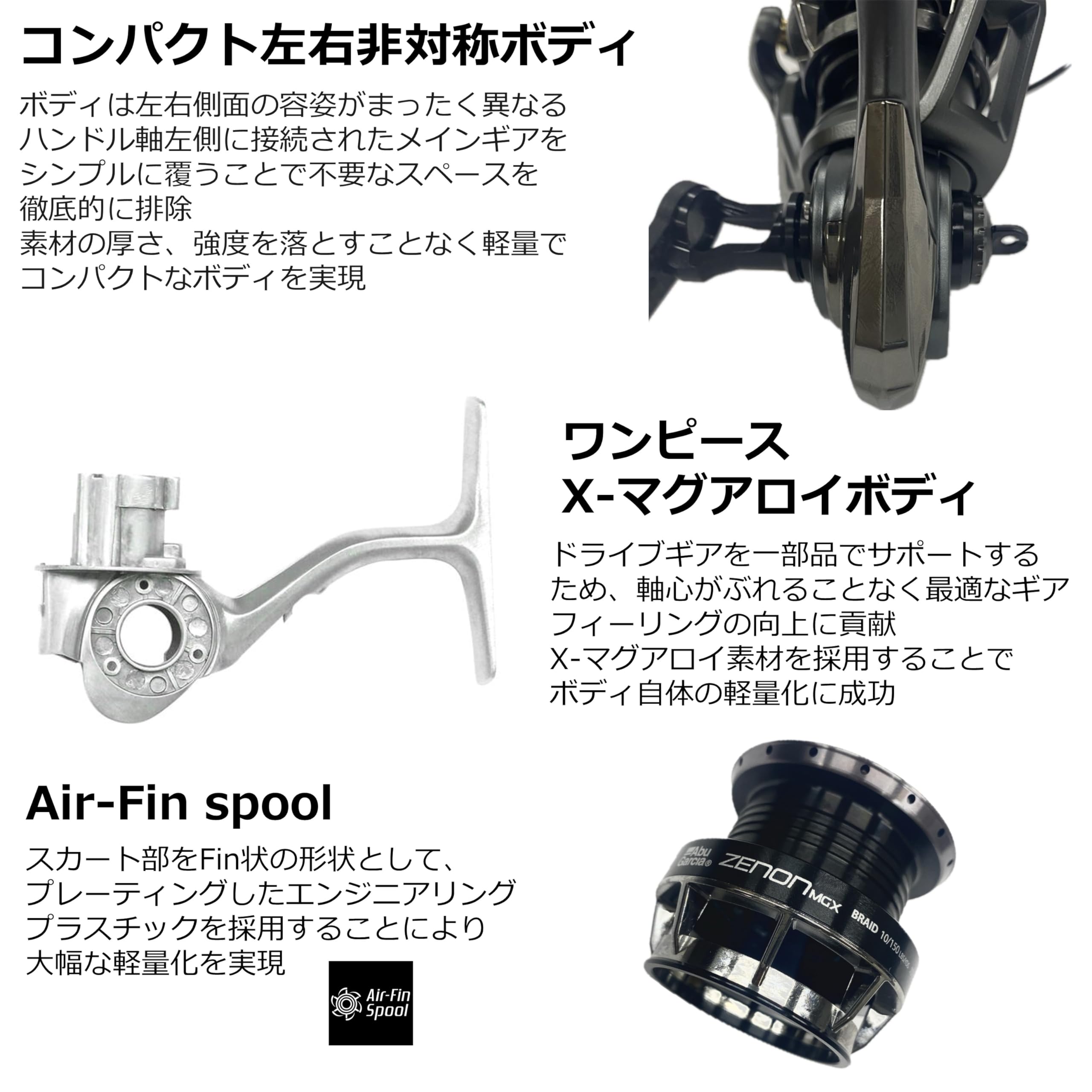 Abu Garcia(アブガルシア) ゼノン ZENON MG-X 3000MS ミドルシャロースプール ソルト対応 スピニングリール