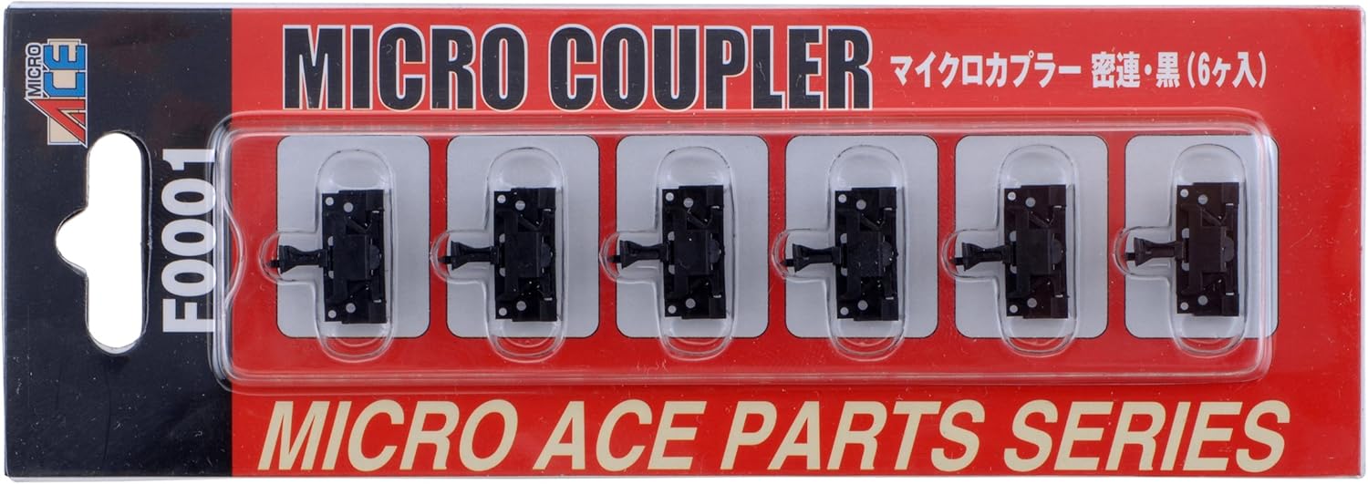 MicroAce F0001 Micro Coupler, Close Connection, Black, 6 pieces