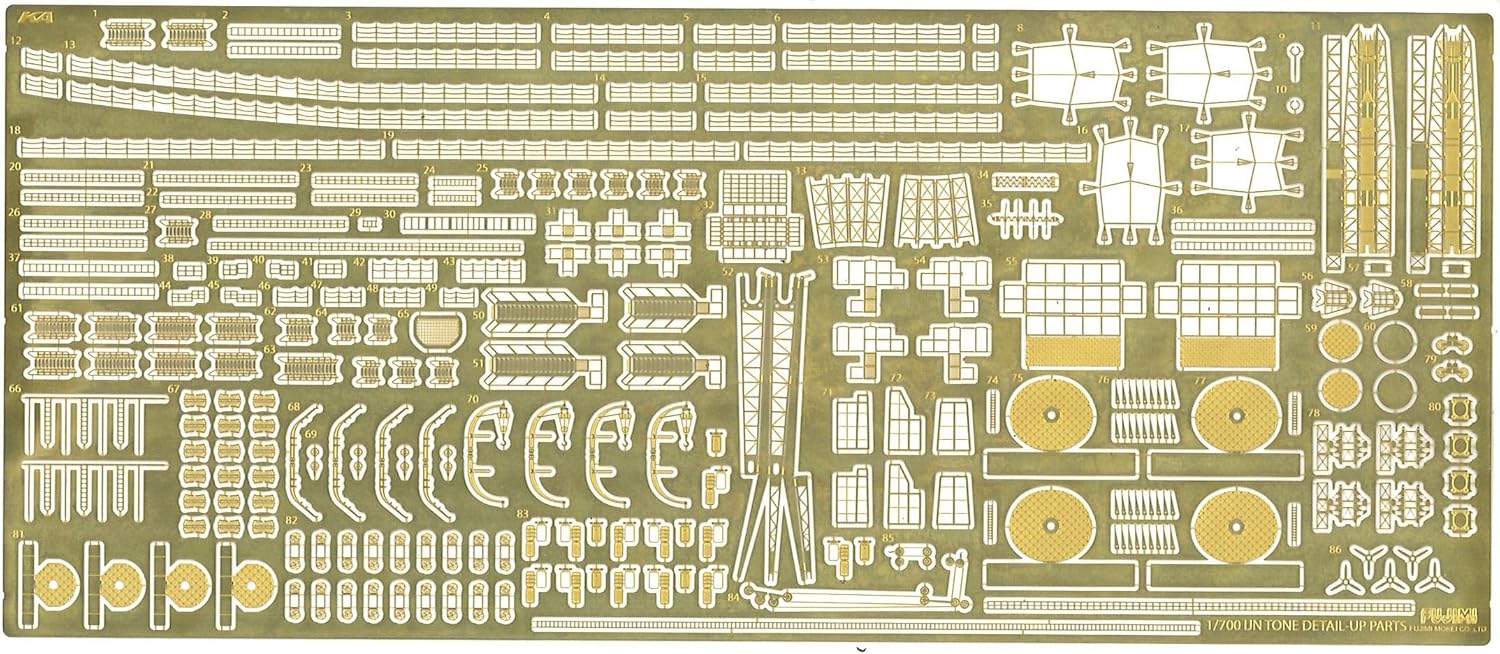 Fujimi FH-10EX-1 1/700 Imperial Navy Series No.10 EX-1 Japanese Navy Heavy Cruiser Tone Full Hull Model (With Etched Parts)