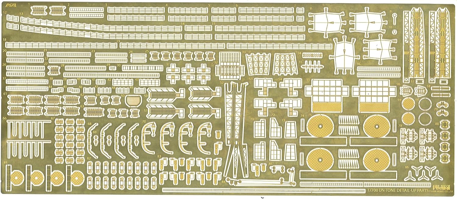 Fujimi GUP11 1/700 Upgrade Parts Series No.11 IJN Heavy Cruiser Tone Exclusive Etching Parts - Fujimi Banzai Hobby