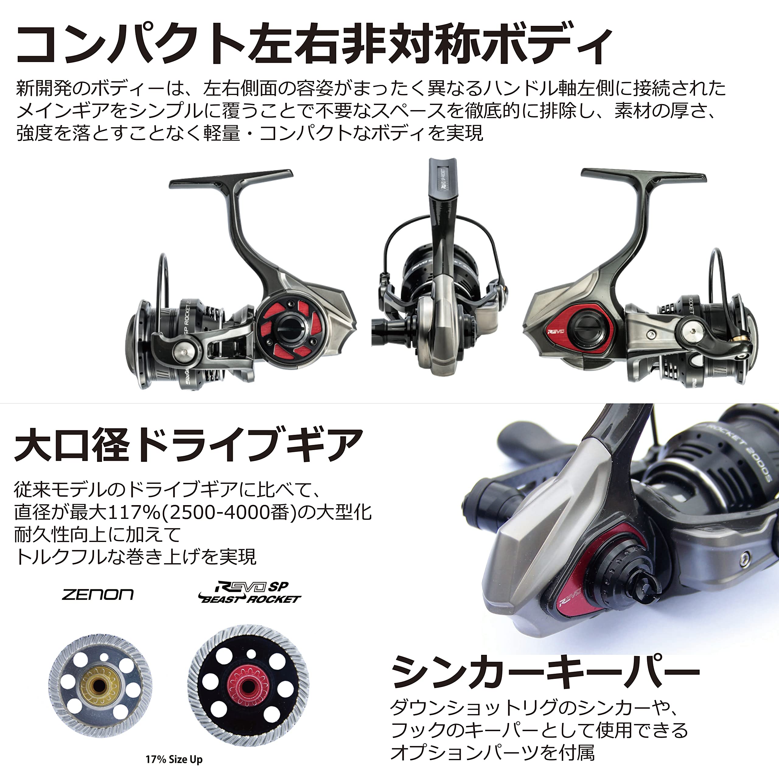 AbuGarcia (アブガルシア) Revo SP Rocket 4000S レボSP ロケット スーパーハイギヤ スピニングリール