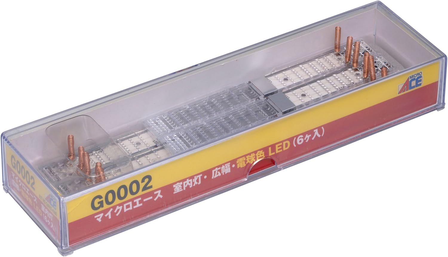 Luz interior MicroAce G0002, LED blanco cálido y ancho, 6 unidades - BanzaiHobby