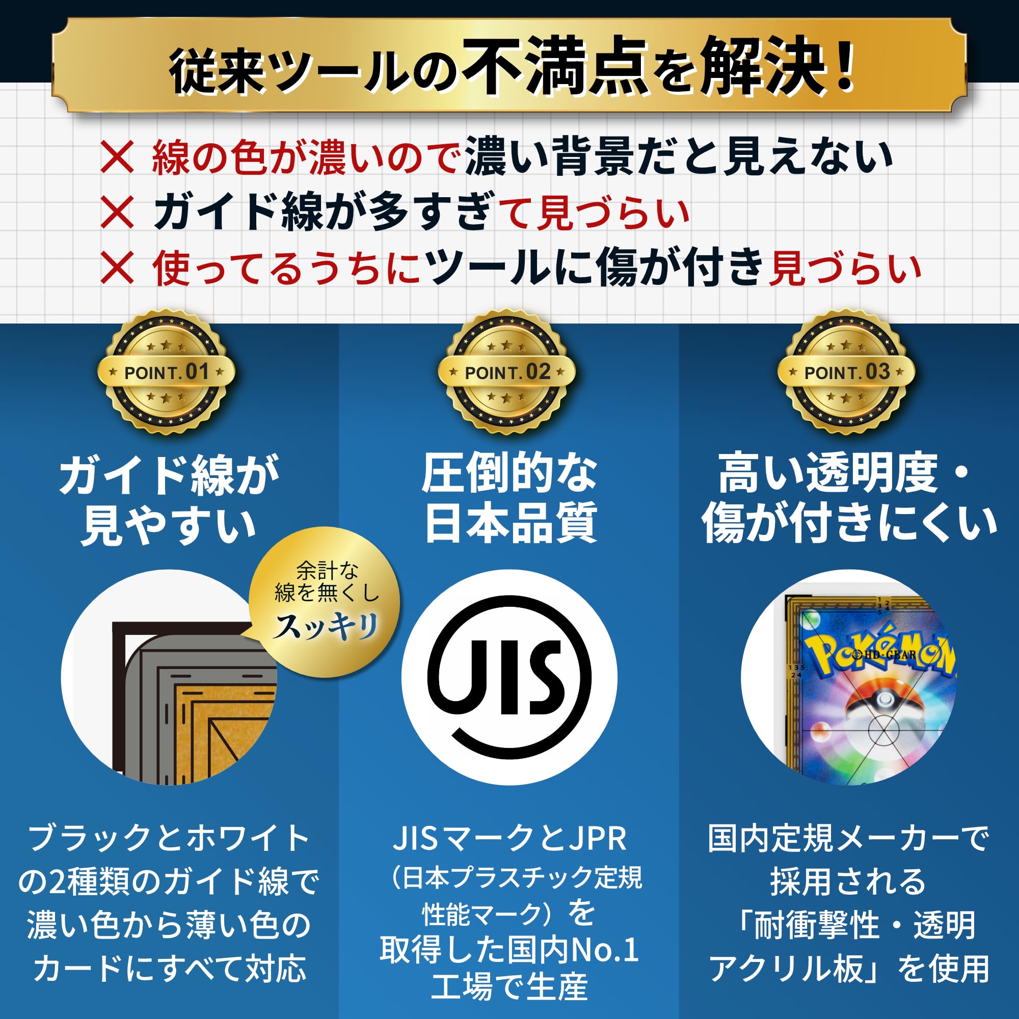 【コミコン出展 日本製】HD-GEAR センタリングツール プロ 黒・白 ２枚セット PSA鑑定 ポケカ ポケモンカード グレーディング (カードセーバー1 x 5枚付属, スタンダードカードサイズ(88 x 63mm)対応) - BanzaiHobby