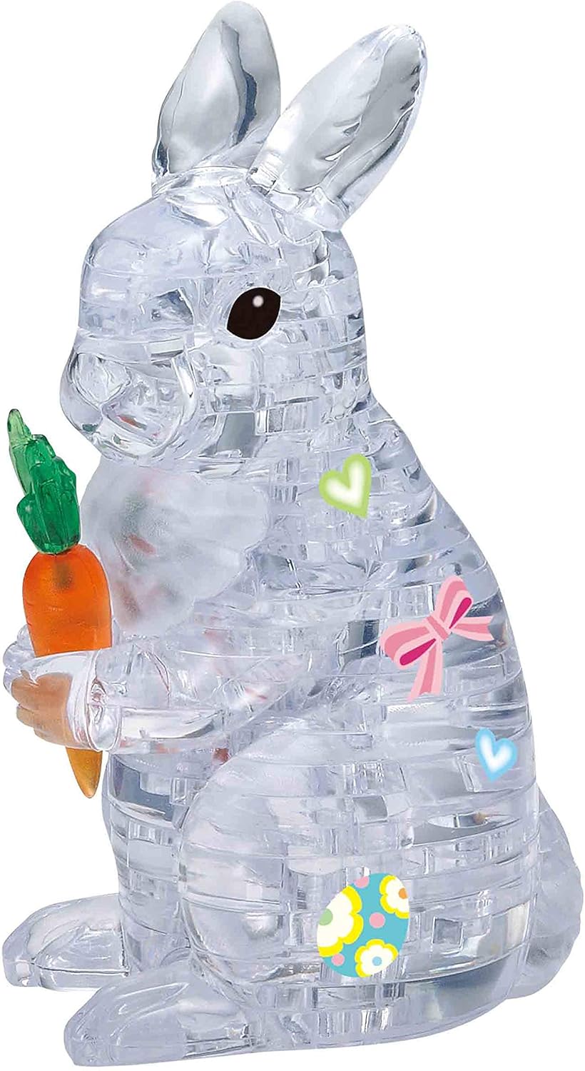 Beverly 50233 Crystal Puzzle Rabbit Clear 43 Pieces