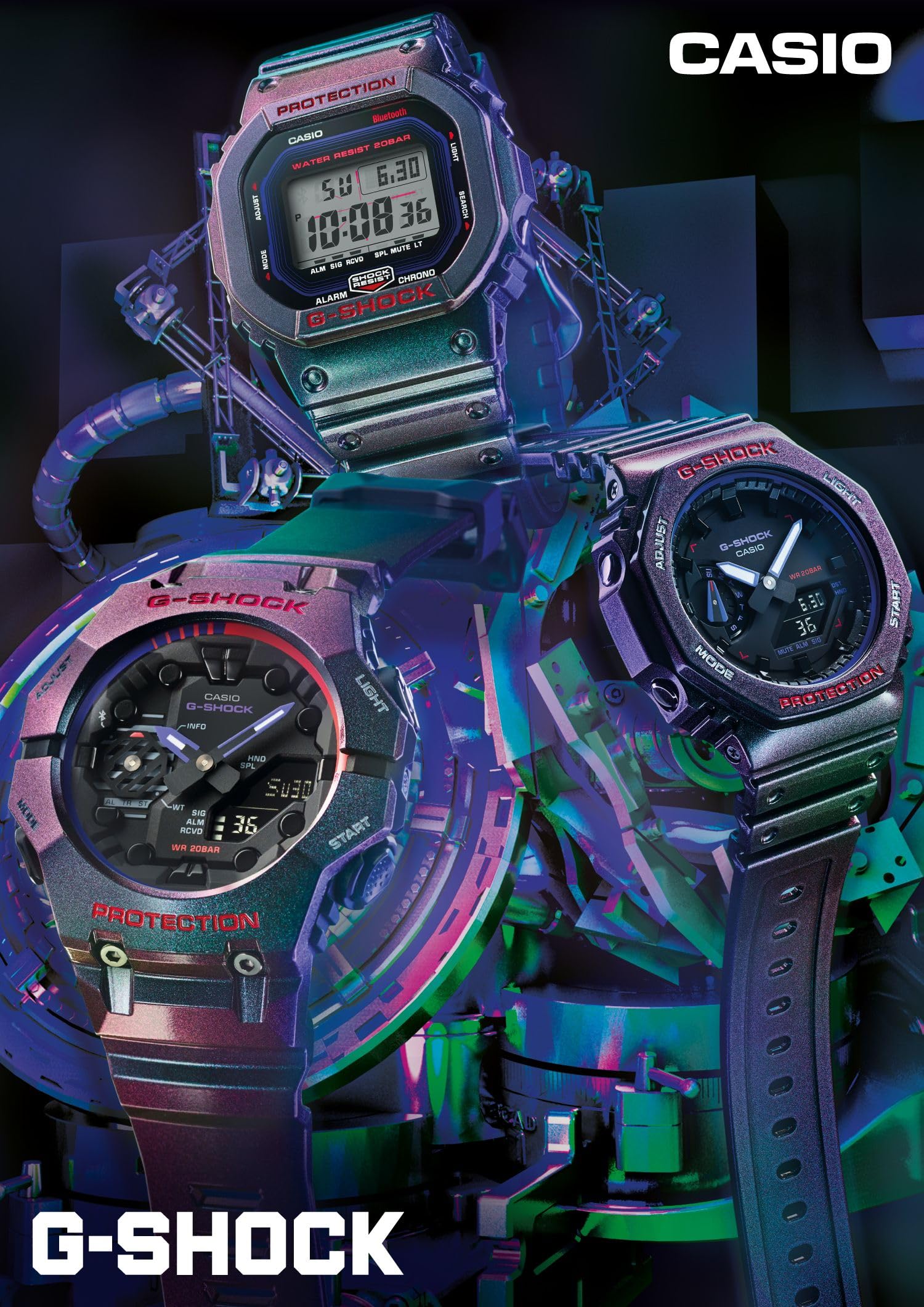 ジーショック [カシオ] 腕時計 【国内正規品】 GA-2100AH-6AJF メンズ パープル - BanzaiHobby