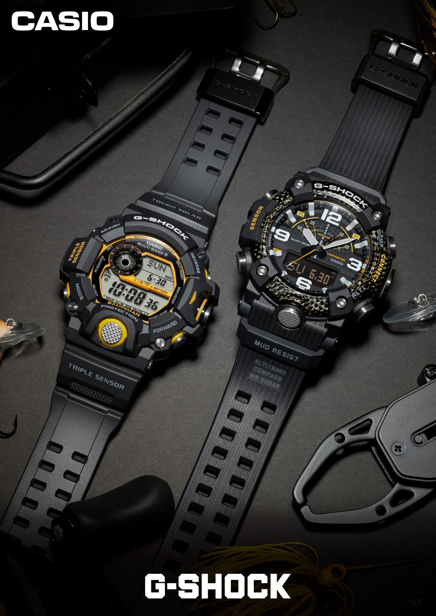 [G-SHOCK] [カシオ] 腕時計 【国内正規品】 RANGEMAN 電波ソーラー GW-9400YJ-1JF メンズ ブラック×イエロー - BanzaiHobby
