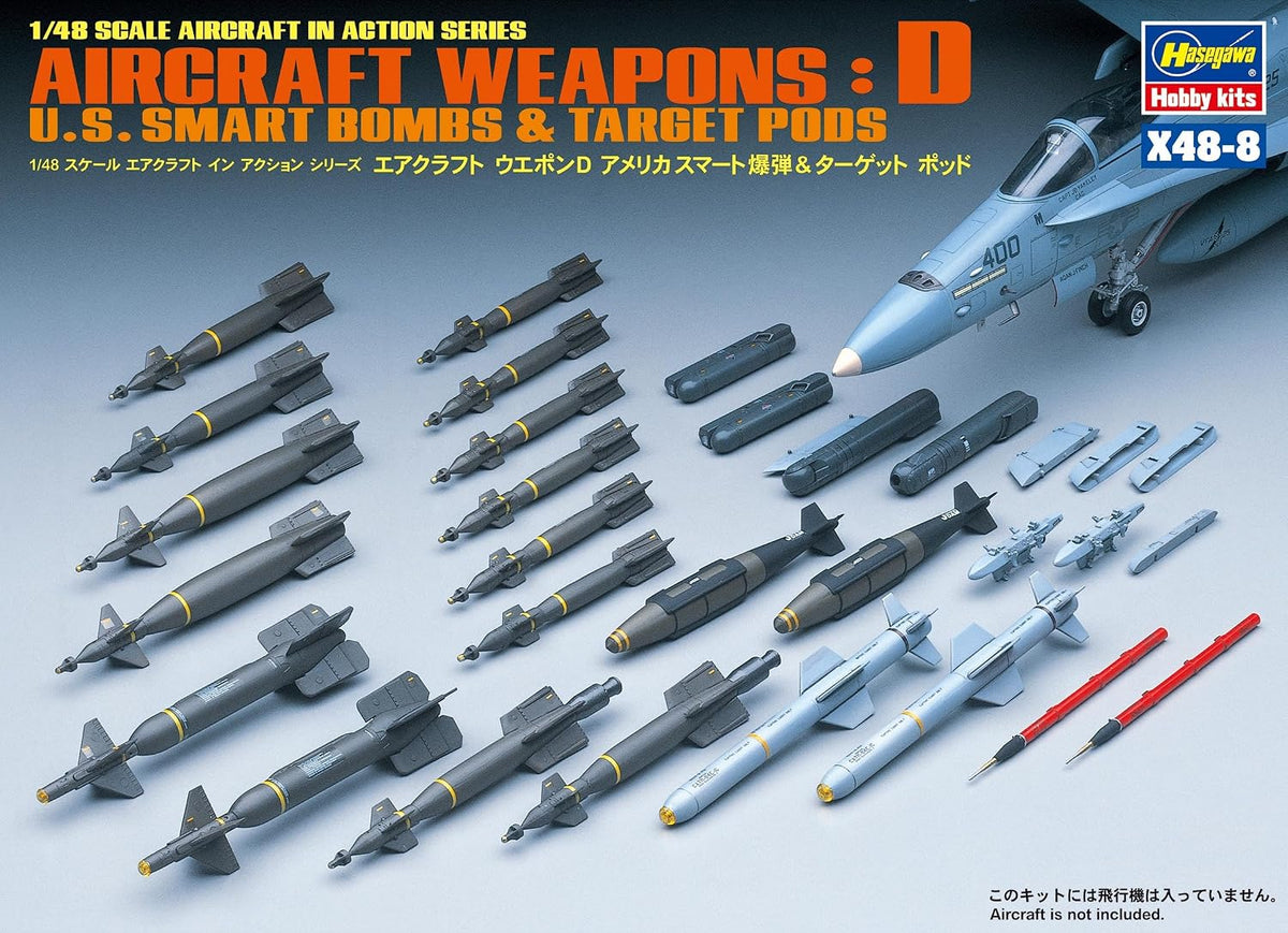Hasegawa X48-08 1/48 Aircraft Weapons D US Smart Bombs & Target Pods