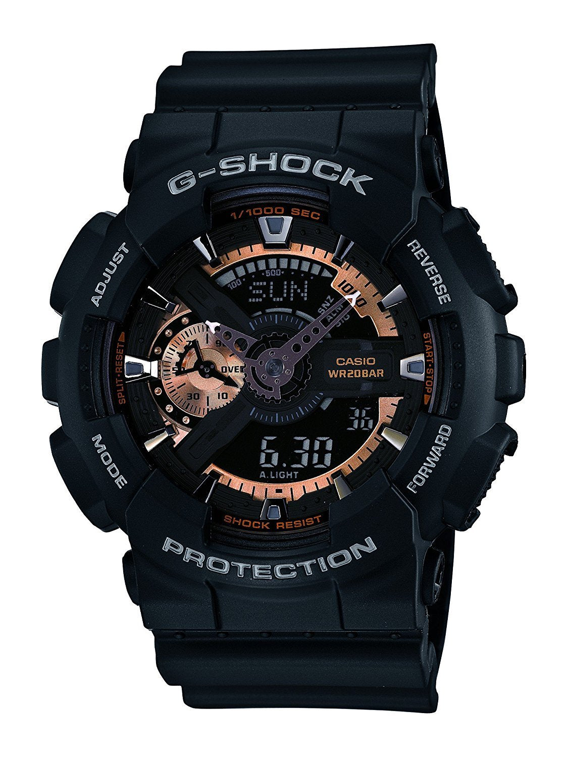 [カシオ]CASIO 腕時計 G-SHOCK アナデジ ブラック×ローズゴールド GA-110RG-1A メンズ S [並行輸入品]