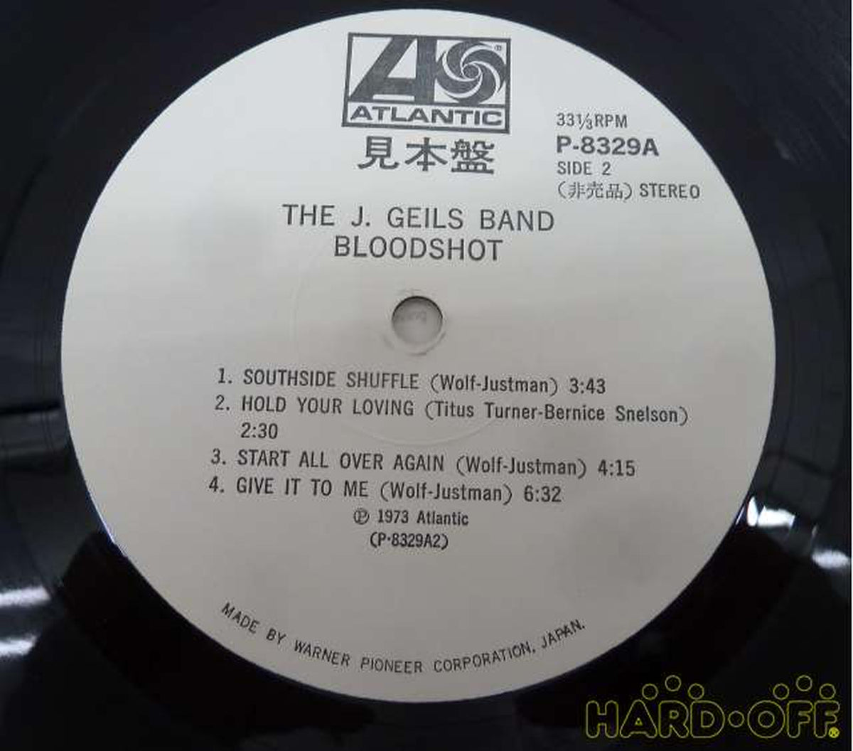 WARNER MUSIC JAPAN J. Geils Band / Bloodshot (Sample Disc, White Label THE J. GEILS BAND / BLOODSHOT
