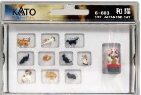 KATO [PO NOV 2021] 6-603 Figuanimal Japanese Animal 1/87 Japanese Cat - BanzaiHobby