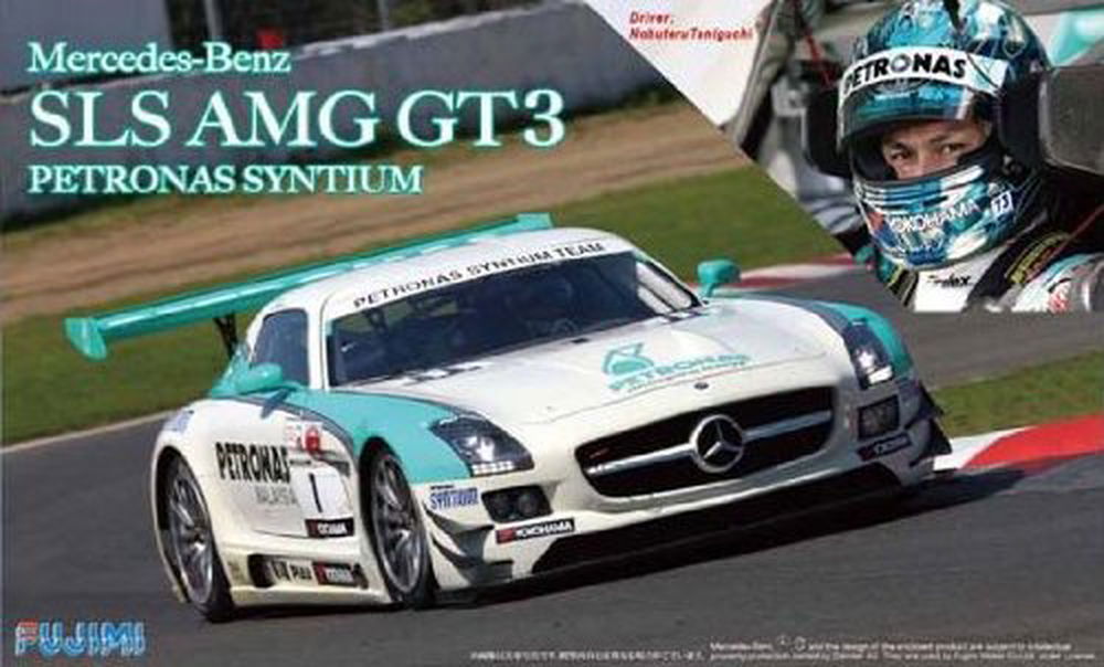 Fujimi Mercedes Benz SLS AMG GT3 Petronas Syntium with 1/8 Helmet - BanzaiHobby