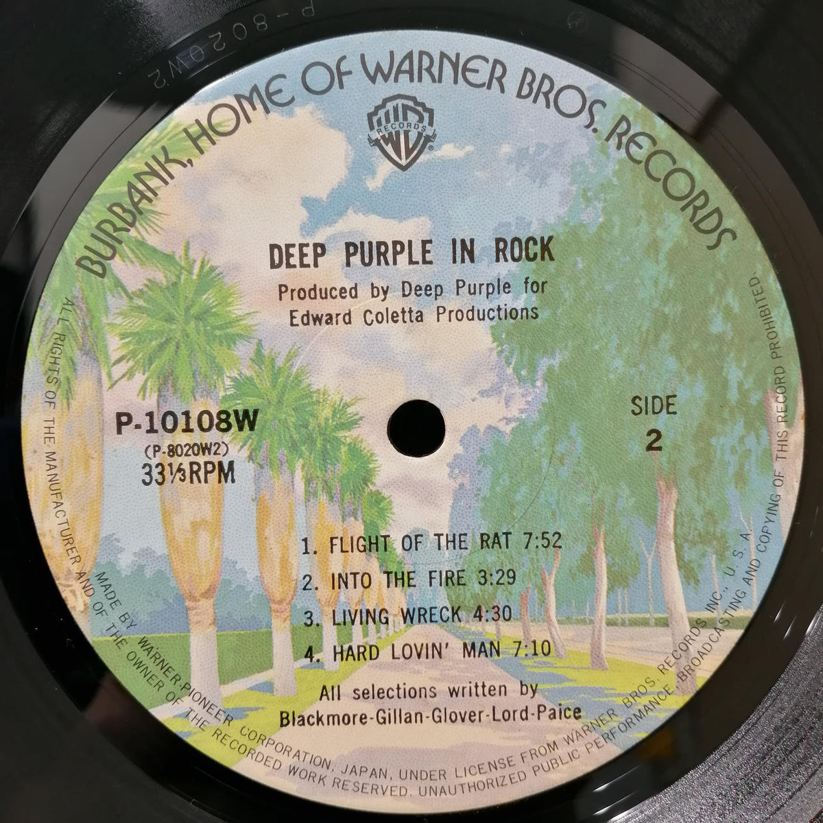 Warner Pioneer Deep Purple 'In Rock' P-10108W