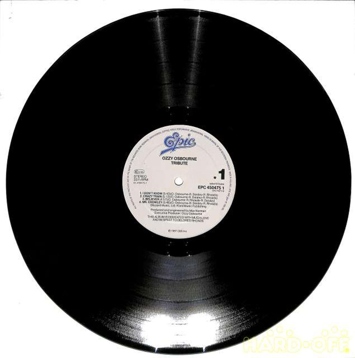 Epic (Imported, Dutch) Ozzy Osbourne "Tribute Randy Rose" EPC-450475-1 2LP