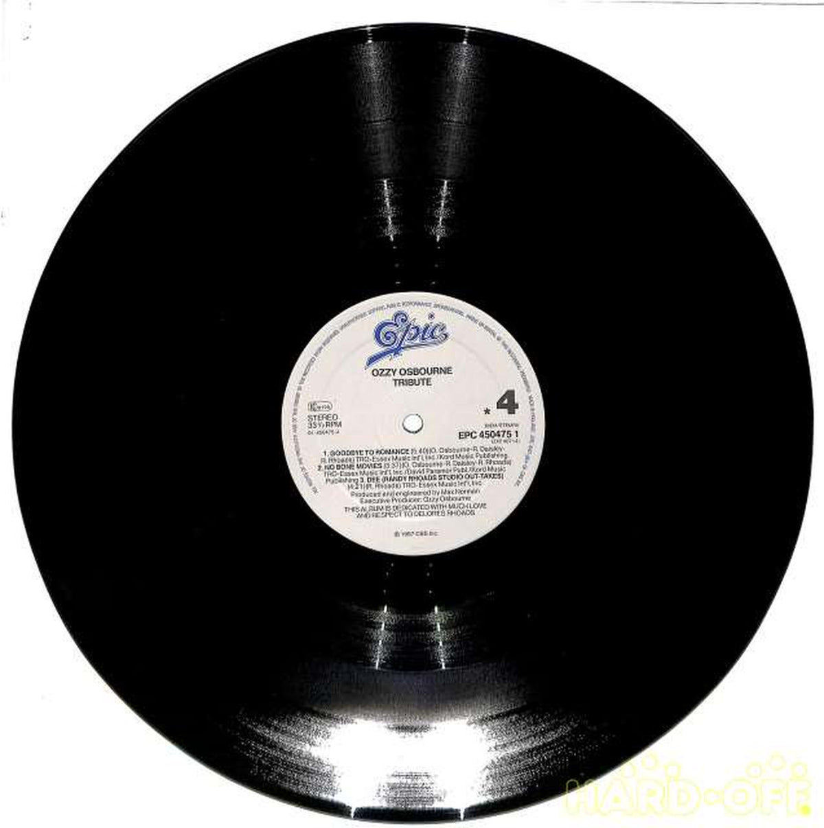 Epic (Imported, Dutch) Ozzy Osbourne "Tribute Randy Rose" EPC-450475-1 2LP