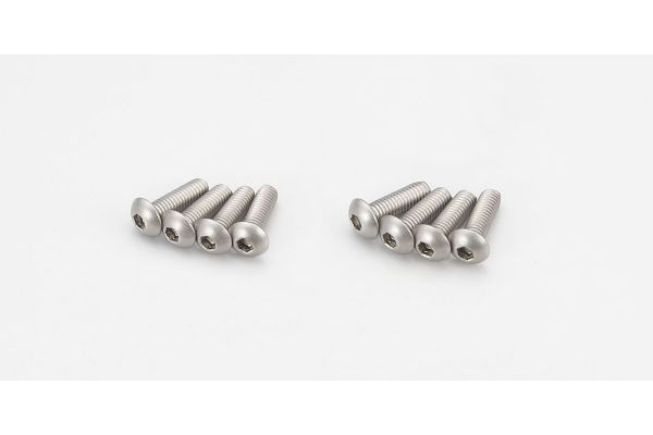 Kyosho 1-S13010HT Button Screw(Hex/Titanium/M3x10/8pcs) - BanzaiHobby