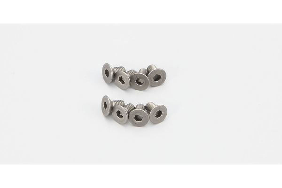 Kyosho 1-S33006HT Flat Head Screw(Hex/Titanium/M3x6/8pcs) - BanzaiHobby