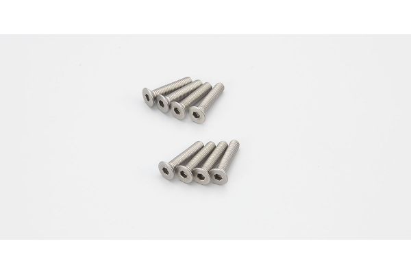 Kyosho 1-S33015HT Flat Head Screw(Hex/Titanium/M3x15/8pcs) - BanzaiHobby