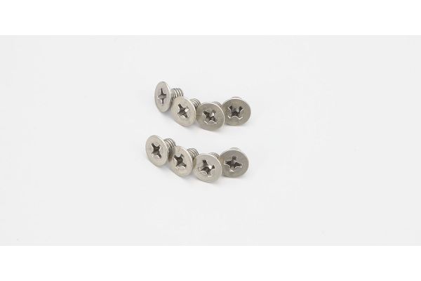 Kyosho 1-S34006T Flat Head Screw(Titanium/M4x6/8pcs) - BanzaiHobby