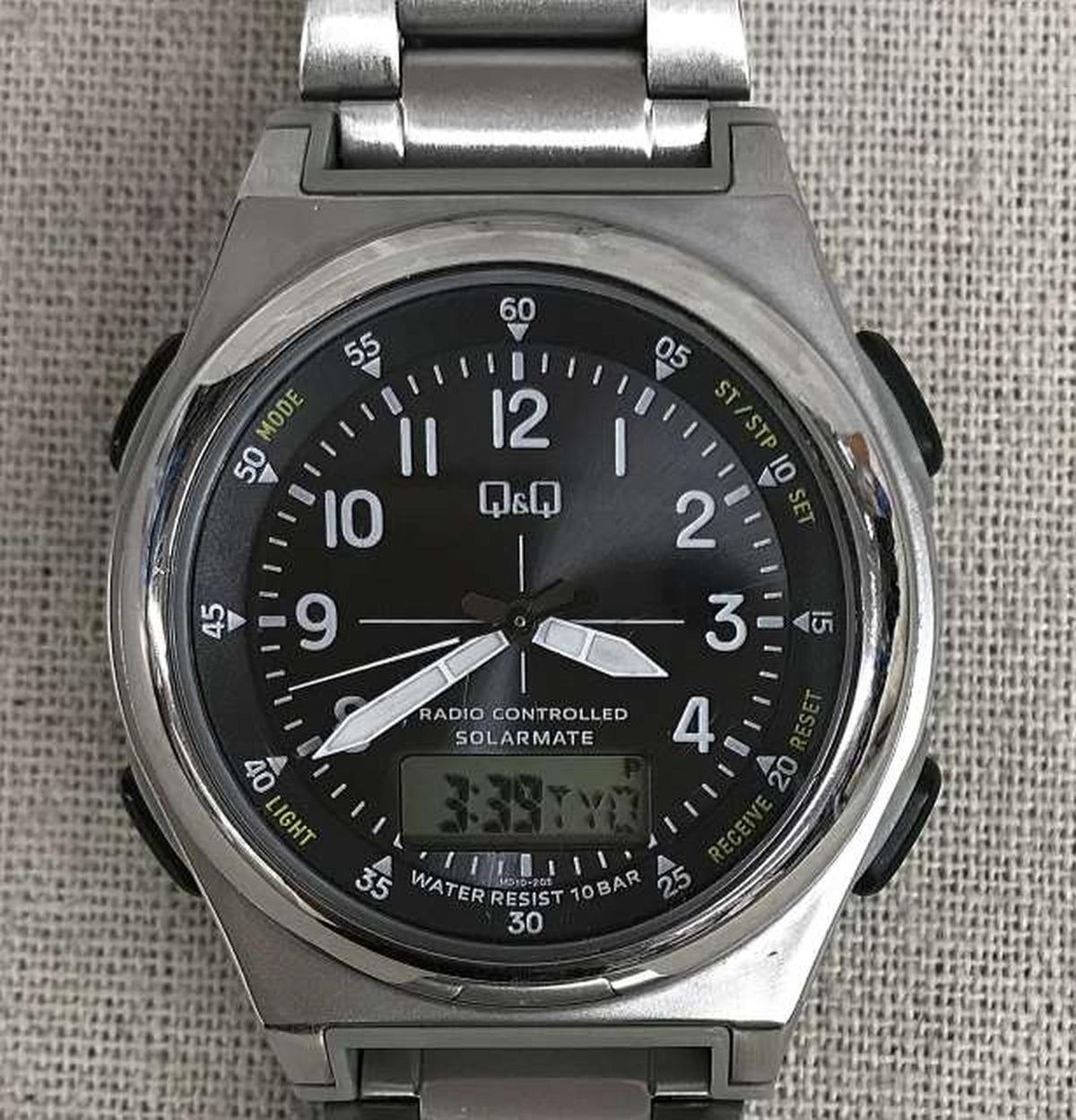 CITIZEN Q&Q Solar Radio-Controlled Wristwatch MD10-205 UP08